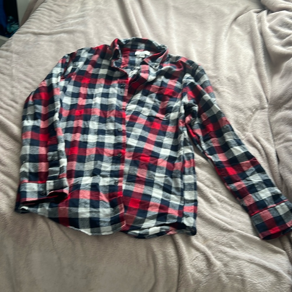 Red, White, and Navu Bkue Flannel